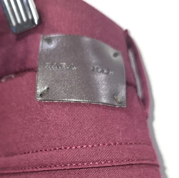 Zara Man Pants Size 34 Purple Cotton Stretch Made In Turkey Capris YGI N2-301 - Picture 8 of 12